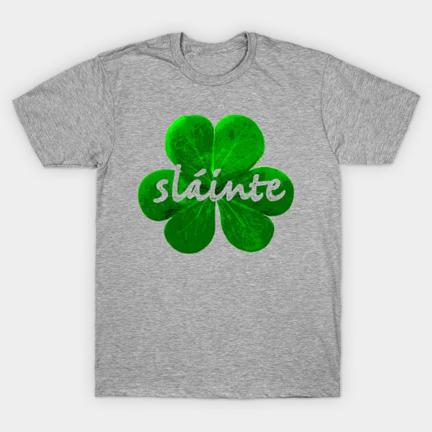 Saint Patrick's Day sláinte Shamrock Design T-Shirt by Off the Page